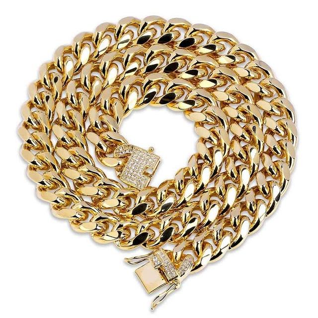 Cuban Link Necklace in Yellow Gold (12mm)