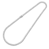 Diamond Tennis Necklace in White Gold (5mm)